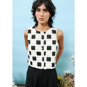 NEW FRNCH laissa top in creme